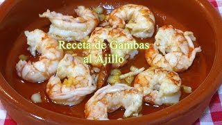 Cómo hacer gambas al ajillo receta fácil [upl. by Nonnahs]