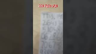 200 digits of pi [upl. by Dunkin]