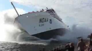 NOAA Ship Pisces Launch [upl. by Anailli]