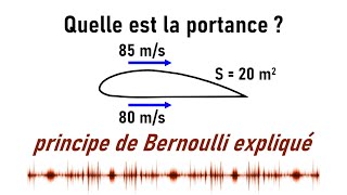 Comment un avion vole  Calcul de la portance avec le principe de Bernoulli [upl. by Oderfodog803]