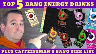 Top 5 Bang Energy Drinks Plus CaffeineMans Bang Energy Drink Tier List [upl. by Sneve]