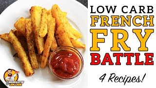 Low Carb FRENCH FRY Battle  The BEST Keto French Fries Recipe  Jicama v Rutabaga v Turnip v Zukes [upl. by Auhsuj]