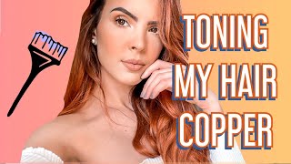 TONING MY HAIR COPPER AT HOME [upl. by Port484]