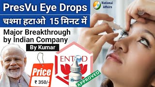 PresVu Eye Drops That Can Remove Reading Glasses In 15 Mins  Entod Pharmaceuticals  Presbyopia [upl. by Aromas]