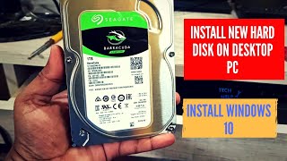 How To Install A New Hard Drive In Your Desktop PC amp Installation Windows 10 [upl. by Munford]