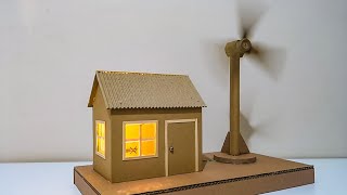 Kartondan Mini Rüzgar Türbini Yapımı  DIY Cardboard Wind Turbine [upl. by Sibel285]