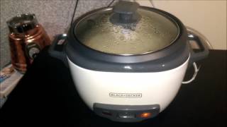 Como hacer arroz en arrocera electrica Black Decker [upl. by Ynaffets]