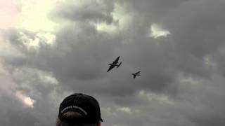 RAF Cosford Air Show 2014 Canberra and Hunter [upl. by Naillig]