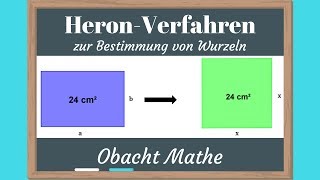 HERONVerfahren zur Bestimmung von Quadratwurzeln  schnellampeinfach erklärt  WURZELN  ObachtMathe [upl. by Mountford763]