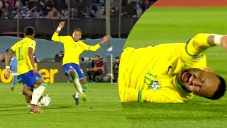 Neymar INJURY vs Uruguay 17102023 HD 1080i [upl. by Jovita305]