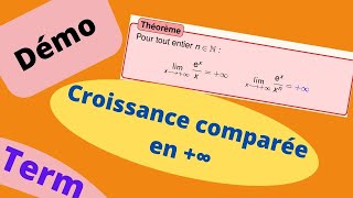 Croissance comparée en ∞ de lexponentielle avec démonstration [upl. by Haff]