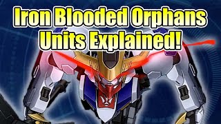 Gundam Iron Blooded Orphans Units Explained  Mecha Encyclopedia  Super Robot Wars 30 DLC 2 [upl. by Eric382]