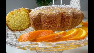 كيكه البرتقال الشهيه غنيه بطعم البرتقال هشه وطريه مثل الغيمه وطعم رهيب Amazing orange cake recipe [upl. by Araem]