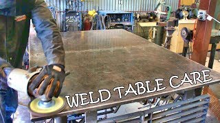 Keeping the WELDING TABLE clean shiny amp smooth [upl. by Yung]