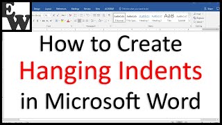 How to Create Hanging Indents in Microsoft Word [upl. by Abdulla202]