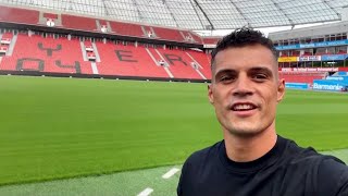 Xhaka completes move to Leverkusen from Arsenal [upl. by Moscow]