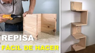 REPISA ESQUINERO FÁCIL DE HACER PASO A PASO TUTORIAL DE CARPINTERÍA [upl. by Sainana143]