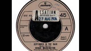 Dinah Washington  September in the rain 1961 [upl. by Morez265]