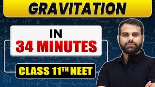 Complete GRAVITATION in 34 Minutes  Class 11th NEET [upl. by Nodmac]