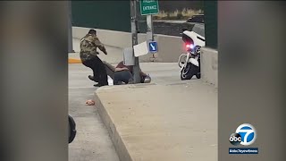 Good Samaritan saves CHP officer trapped in headlock [upl. by Solegnave]