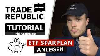 Bei Trade Republic ETF Sparplan anlegen ✅ Erklärung zum Erstellen amp Einrichten Beispiel MSCI World [upl. by Aitselec]