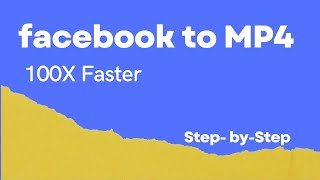 Convert Facebook Video to mp4 [upl. by Josselyn487]