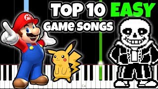 Top 10 Game Songs to Play on Piano Easy Piano Tutorial [upl. by Alben]