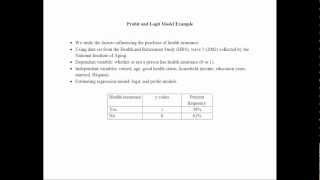 Probit and Logit Models Example [upl. by Benni103]