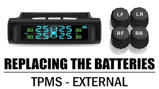 TPMS  External  Replacing the Batteries  Tire Wireless Sensor [upl. by Eojyllib996]