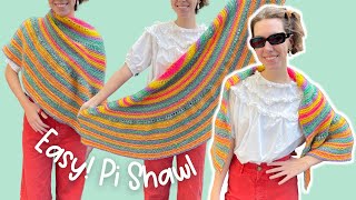 How to KNIT a HALF PI SHAWL  Easy Knitting Pattern [upl. by Eceer664]