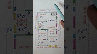 South facing house vastu  South facing house plans as per vastu  South facing 2bhk house plan [upl. by Ymmat]