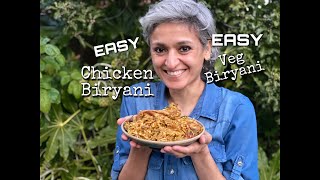 EASY Chicken Biryani and Veg Biryani  Simple BIRYANI recipe Chetna cooks Biryani Food with Chetna [upl. by Yentroc]