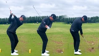 JUSTIN ROSE GOLF SWING 2021  IRON amp DRIVER  DTL amp FRONT ON  SLOW MOTION 240FPS 4K [upl. by Ahsinrac705]