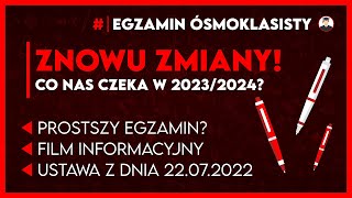 Zdajesz egzamin ósmoklasisty w 2024 roku ZOBACZ WSZYSTKIE ZMIANY Polski  Matematyka  Angielski [upl. by Ardua]