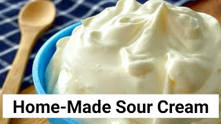 Homemade Sour Cream Recipe  How to make Sour Cream  Easy Homemade Sour Cream  1 minute recipe [upl. by Booma]