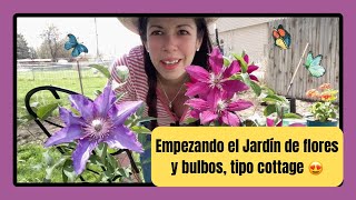 Empezando un jardín de flores y bulbos ❤️😍🍄🪴 jardín tipo cottage Estoy emocionada [upl. by Beacham]