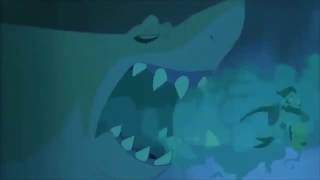 Shark munching gulping amp burping Slow motion edit quotHelp Im a Fishquot scene [upl. by Medeah]