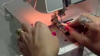 Pfaff Coverlock 30 Part 2 Converting to Rolled Hem and setting up for 5 thread with Safety Stitch [upl. by Silvio657]