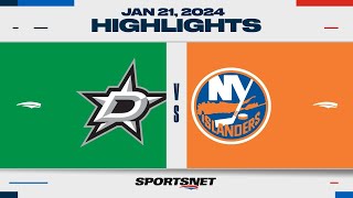 NHL Highlights  Stars vs Islanders  January 21 2024 [upl. by Collete]