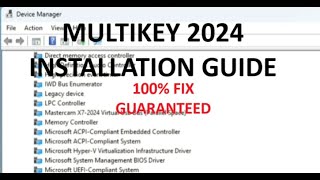 How to install Multikey 2024 in Windows 11 Mastercam Solidcam [upl. by Neelie]