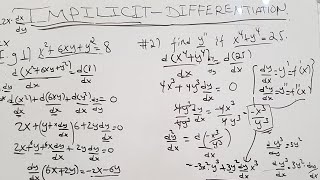 Implicit Differentiation Applied Mathematics [upl. by Hedve]