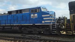 a westbound manifest entering Elkhart yard with a ex bnsf and a ex cefx units [upl. by Eirellav858]