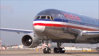 American Airlines Boeing 767223ERs at Los Angeles International Airport [upl. by Amelia947]