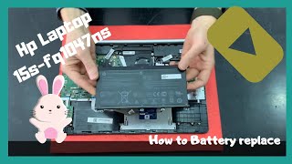 How to battery replacement Hp Laptop 15sfq1047ns disassembly [upl. by Idnerb]