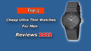 Top 5 Best Cheap Ultra Thin Watches For Men 2024  Buying Guide [upl. by Anivlis554]