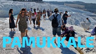 PAMUKKALE TRAVERTENLERİ termal şifalı gezilecekyerler travel keşfet pamukkale unesco tatil [upl. by Atekehs]