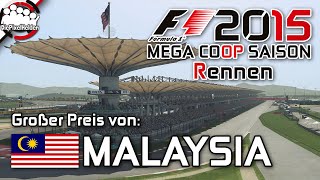 F1 2015 12  Lauf 6  Malaysia  Rennen  Formel 1 2015 Mega Coop Saison [upl. by Eidualc372]