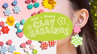 ✿ How I make Clay Earrings ✿ [upl. by Hsirk]