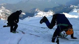 Crevasse Rescue Training  Mt Rainier [upl. by Huai]