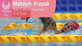 🇺🇦 What a finish from Krypak  Mens 400M Freestyle  S10 Final  Swimming  Tokyo 2020 Paralympics [upl. by Kcirrem]